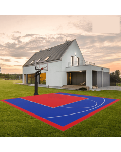 DEMI-TERRAIN DE BASKETBALL 8 X 8 METRES - DALLE PREMIUM